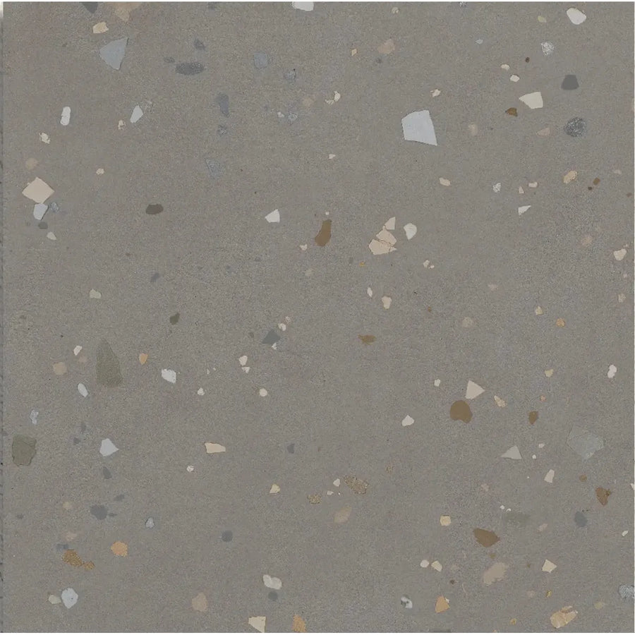 Happy Joy Grey 60 x 60cm porcelain terrazzo tile face