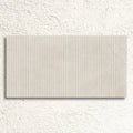Mixtone White Décor 60 x 120cm porcelain stone effect fluted tile face