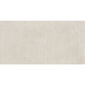 Mixtone White Décor 60 x 120cm porcelain stone effect fluted tile face