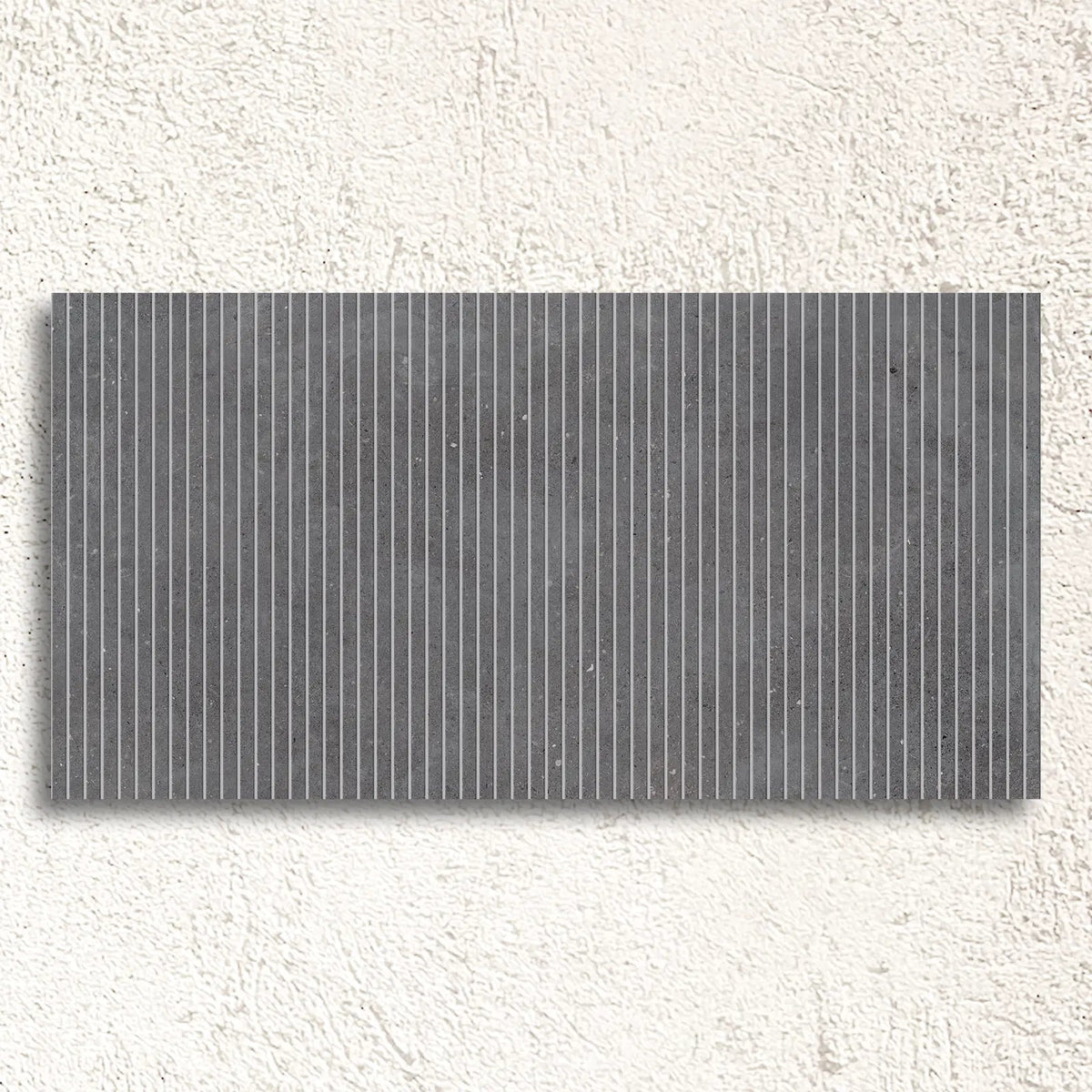 Mixtone Dark Décor 60 x 120cm porcelain stone effect fluted tile face