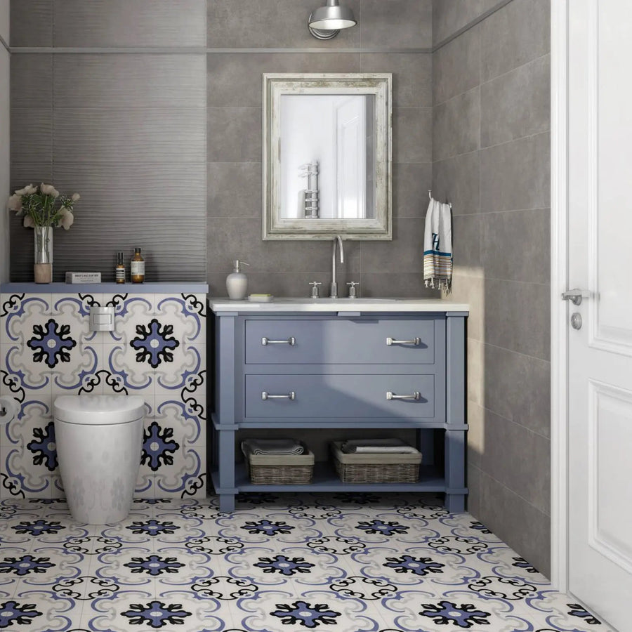 Mist Duna Perla 25 x 70cm ceramic wall tile room setting