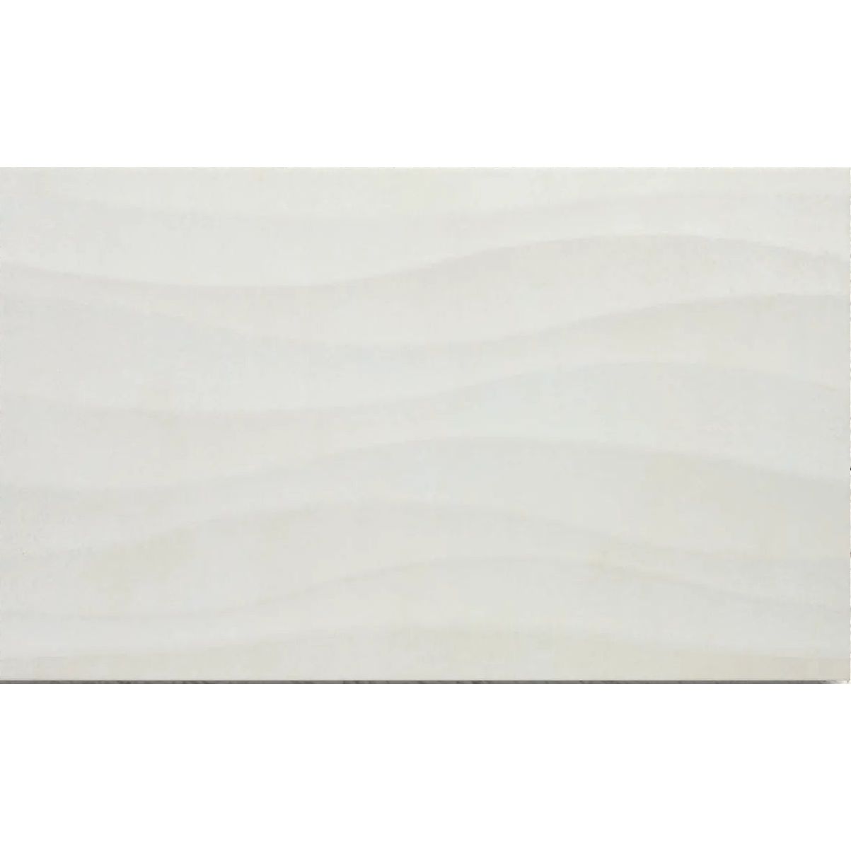 Blaze Ondas Blanco 33.5 x 55cm white wave relief matt ceramic tile face