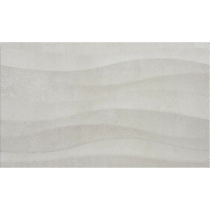 Blaze Ondas Tortora 33.5 x 55cm taupe wave relief matt ceramic tile face