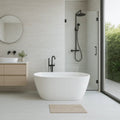 Aire Blanco 20x120cm pale grey wood effect porcelain plank flooring in an interior setting