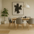 Aire Haya 20x120cm warm beech wood effect porcelain plank flooring in a room setting