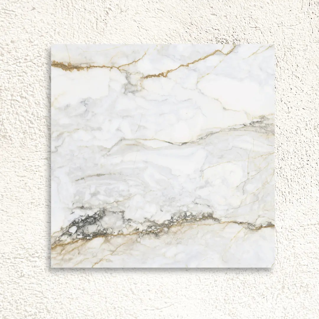 Pisa Gold Gloss 90 x 90cm porcelain marble effect tile face