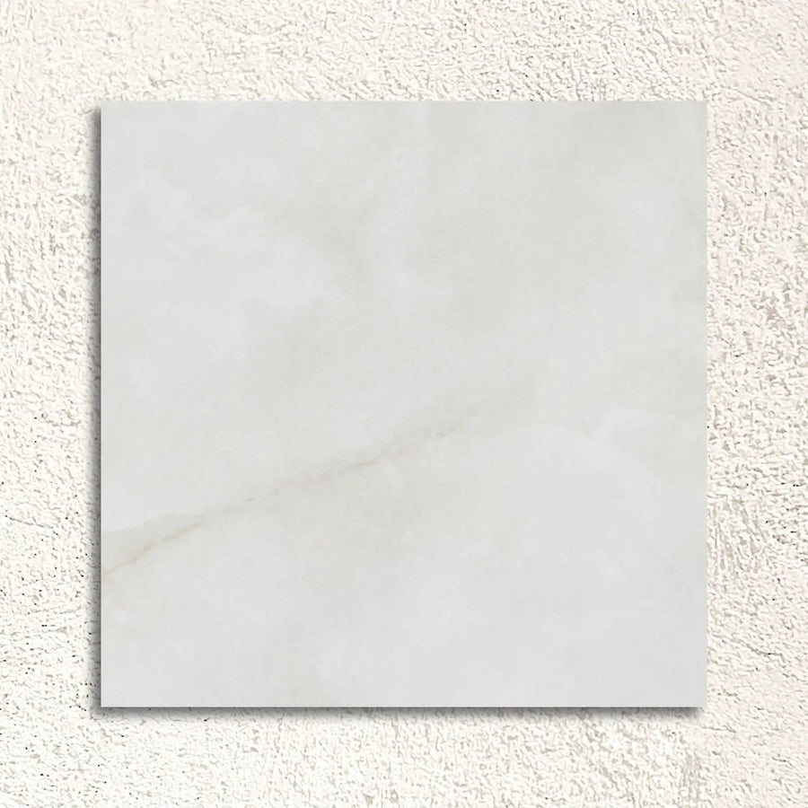 Sardonyx White 90 x 90cm porcelain marble effect tile face