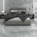 Sardonyx Pearl 90 x 90cm porcelain marble effect tile room setting