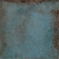 Alloy Azzurro Matt 60x60cm blue metal effect porcelain tile face detail