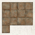Alloy Copper Matt 60x60cm metal effect porcelain tiles shown as a large surface