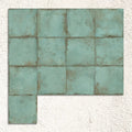 Alloy Mint Matt 60x60cm pale green metal effect porcelain tiles shown as a large surface