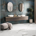 Alloy Azzurro Semi Polished 60x120cm blue metal effect porcelain tiles in a room setting