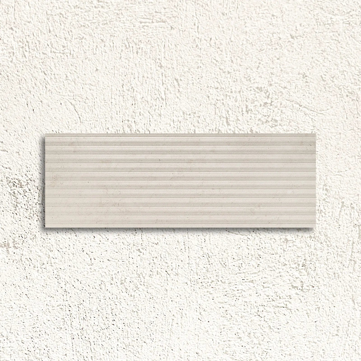 Serene Marfil Décor 30 x 90cm glazed ceramic fluted stone effect feature tile face