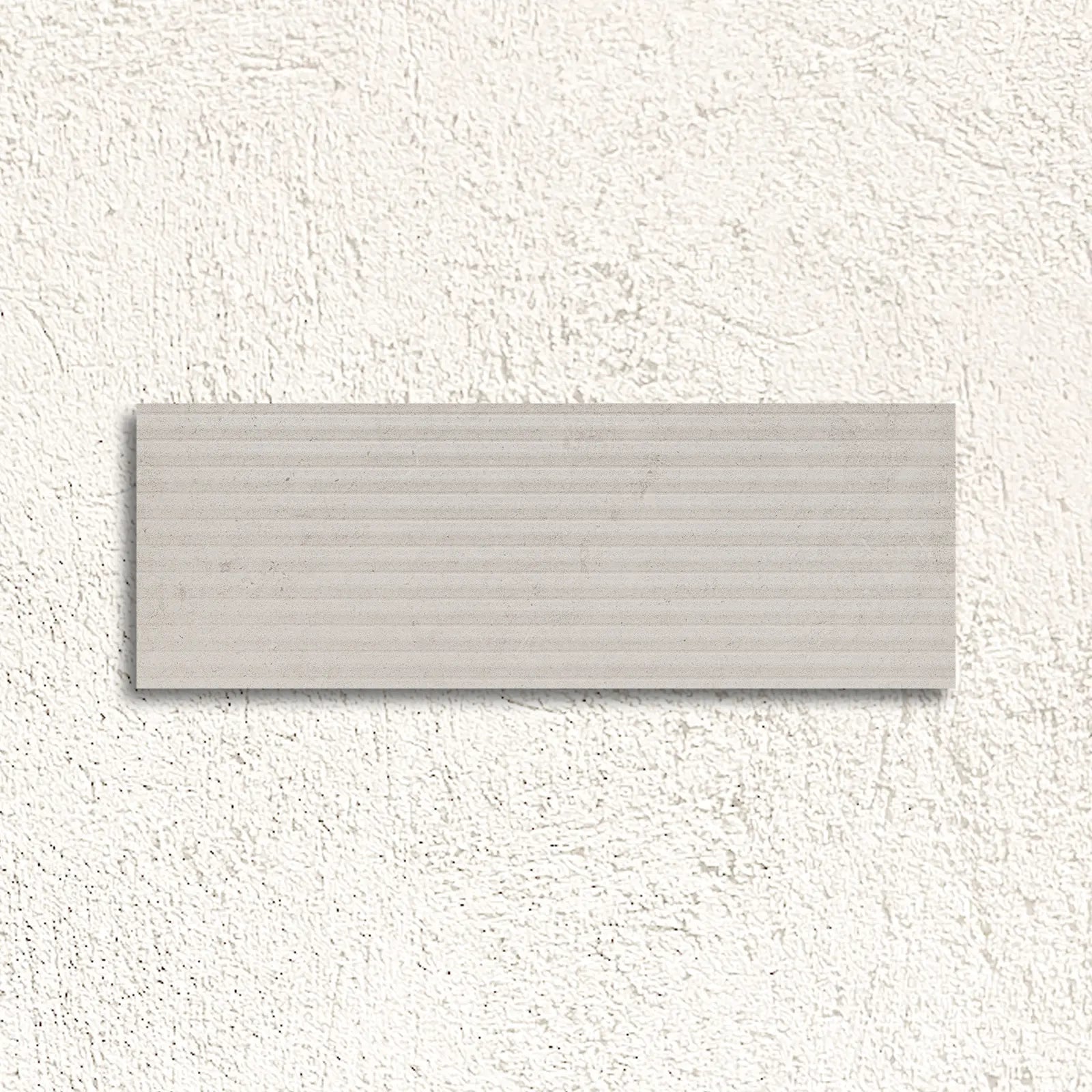 Serene Gris Décor 30 x 90cm glazed ceramic fluted stone effect feature tile face