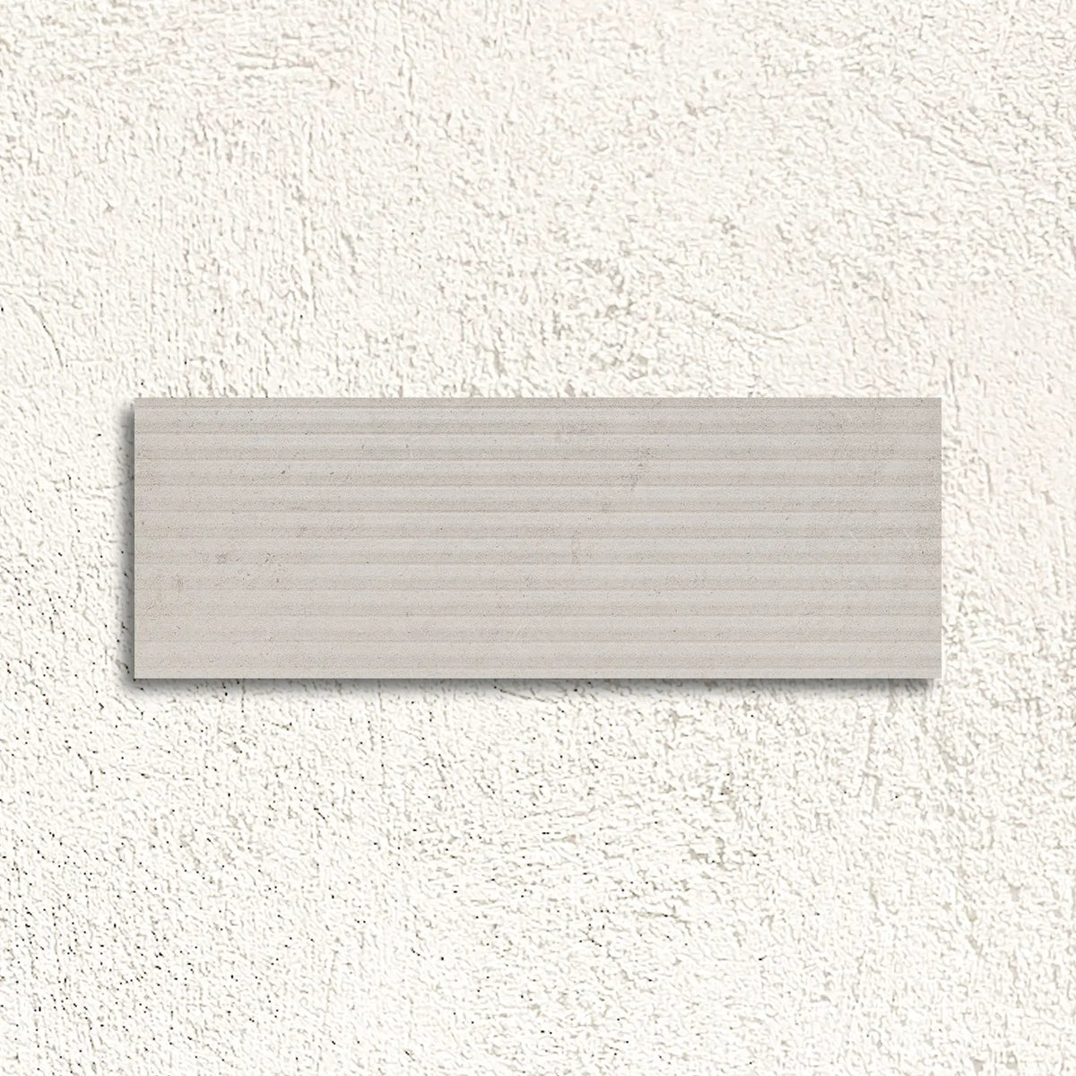 Serene Gris Décor 30 x 90cm glazed ceramic fluted stone effect feature tile face