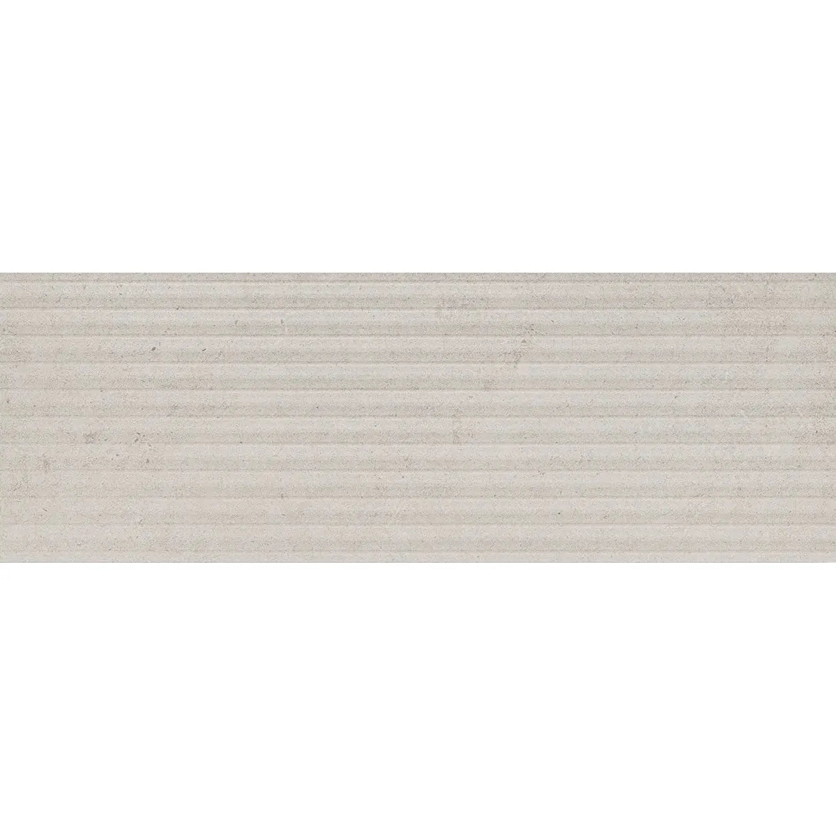 Serene Gris Décor 30 x 90cm glazed ceramic fluted stone effect feature tile face