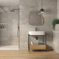 Mayfair Ash Décor 30 x 90cm glazed ceramic relief wall tile room setting