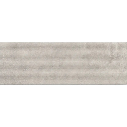 Mayfair Ash Décor 30 x 90cm glazed ceramic relief wall tile face