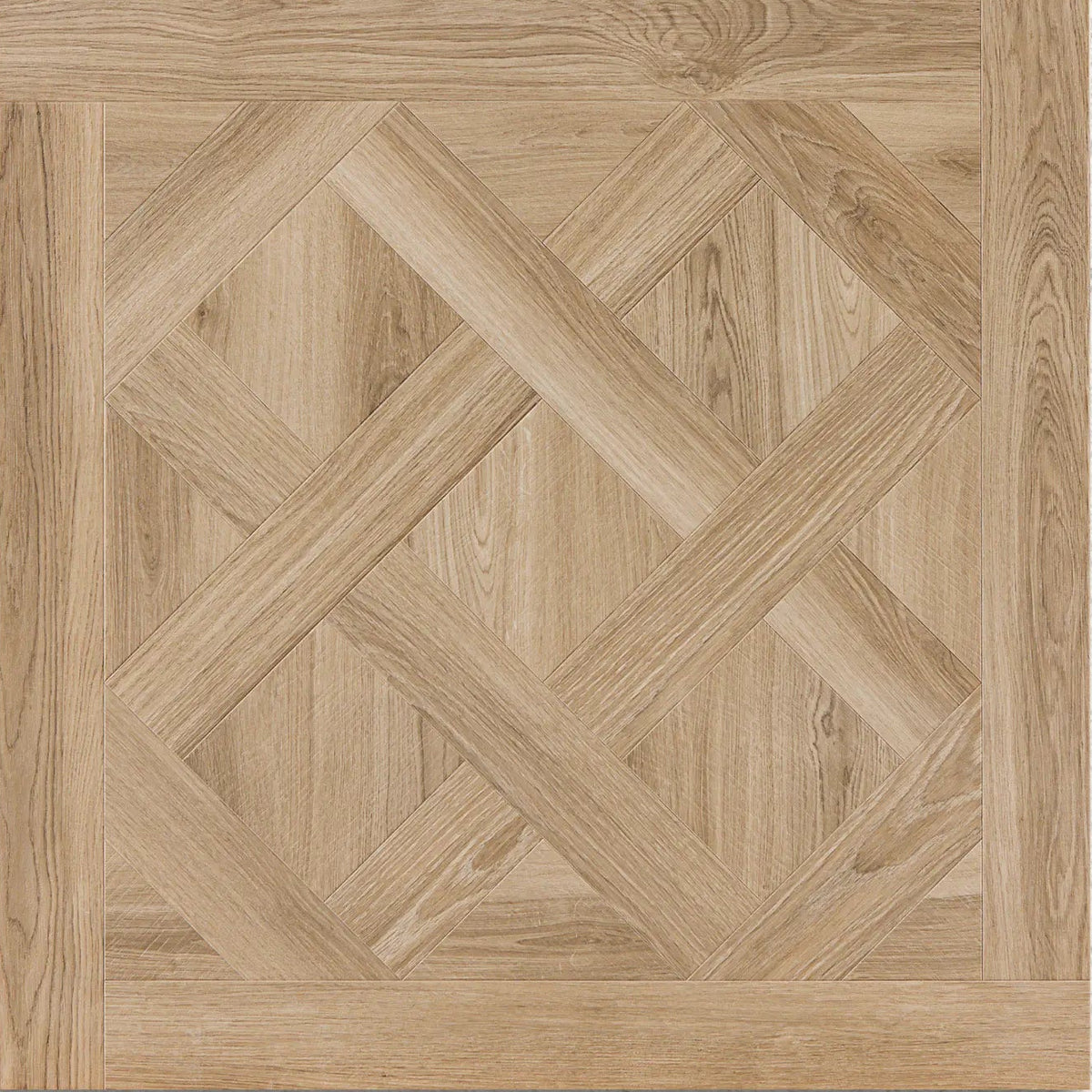 Chamonix Almond matt porcelain wood-effect floor tile 100 x 100cm, almond grain face