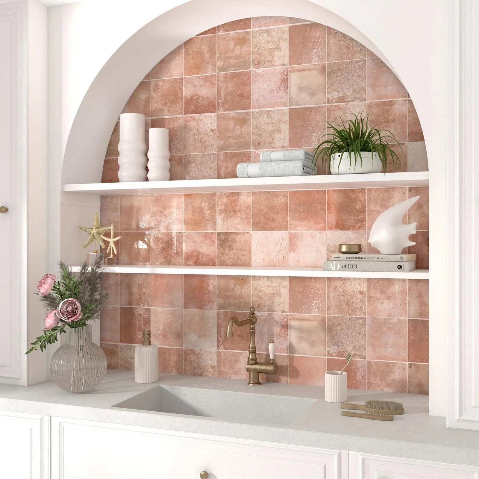 Adonara Sienna 31.6 x 60cm Ceramic Tile – close-up detail
