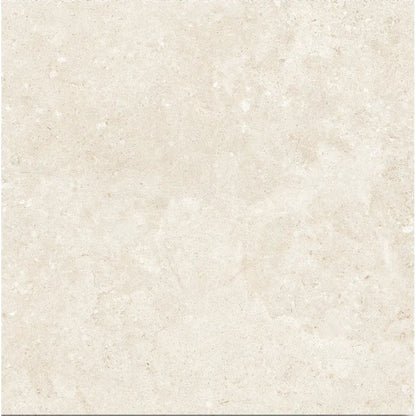 Elva Ivory matt porcelain stone-effect tile 100 x 100cm face detail