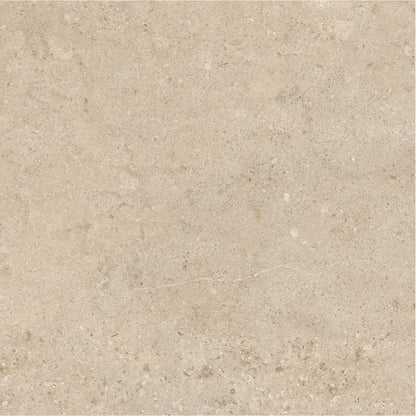 Elva Greige matt porcelain stone-effect floor tile 100 x 100cm, warm greige face