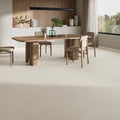 Elora Blanco stone-effect porcelain floor tiles in a bright open-plan interior