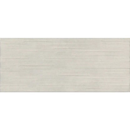 Hannover Grey Relieve Décor 25 x 60cm matt textured ceramic wall tile face