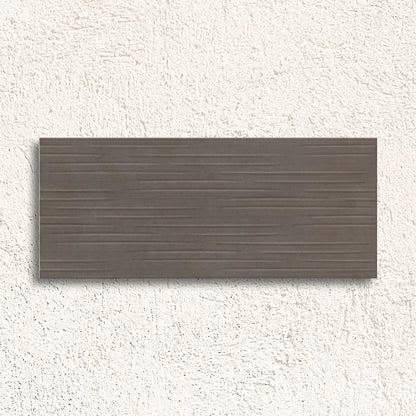 Hannover Antracita Relieve Décor 25 x 60cm matt textured ceramic wall tile face