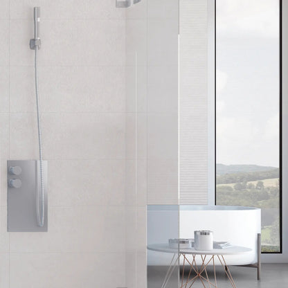Light Stone White 30 x 90cm ceramic stone effect tile room setting