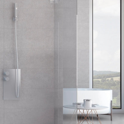 Light Stone Grey 30 x 90cm ceramic stone effect tile room setting