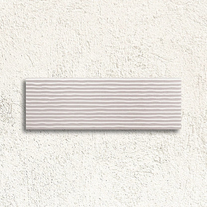 Light Stone Score White 30 x 90cm ceramic stone effect tile face