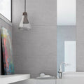 Light Stone Score Grey 30 x 90cm ceramic stone effect tile room setting