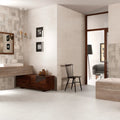 Light Stone White Floor 60 x 60cm porcelain stone effect tile room setting