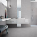 Light Stone Grey Floor 60 x 60cm porcelain stone effect tile room setting