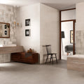 Light Stone Taupe Floor 60 x 60cm porcelain stone effect tile room setting
