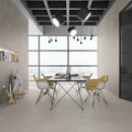 Wave Tortora Floor 60 x 60cm glazed porcelain concrete effect tile room setting
