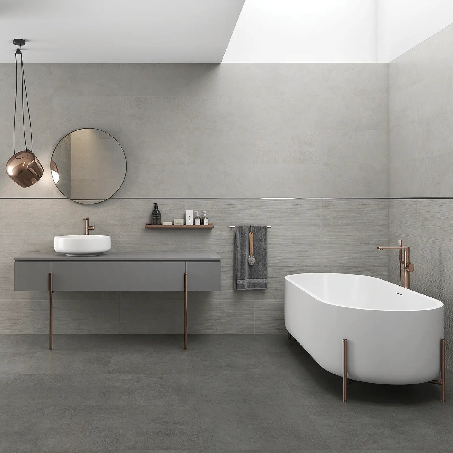 Wave Concrete Effect Tiles