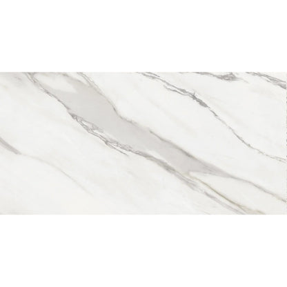 Apollo Cloud Artech matt porcelain marble effect tile 60 x 120cm face detail in white grey