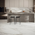 Apollo Cloud 60 x 120cm marble effect porcelain wall and floor tiles in a light interior
