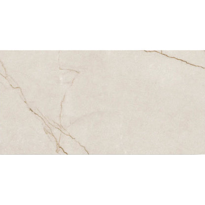 Alba Parchment Artech matt porcelain marble effect tile 60 x 120cm face detail in creamy parchment