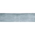Terra Blue matt porcelain zellige-look wall and floor tile, 6 x 24.6cm, tile face