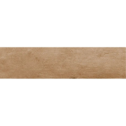 Terra Clay matt porcelain zellige-look wall and floor tile, 6 x 24.6cm, tile face