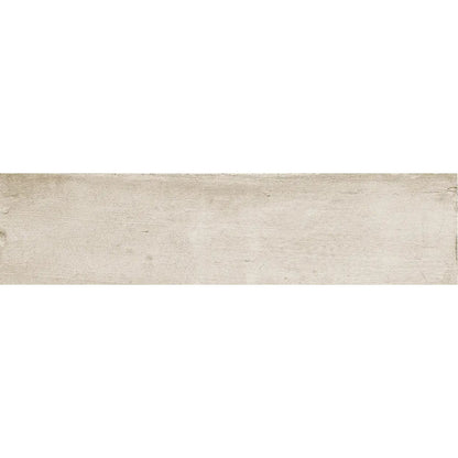 Terra Bone matt porcelain zellige-look wall and floor tile, 6 x 24.6cm, tile face