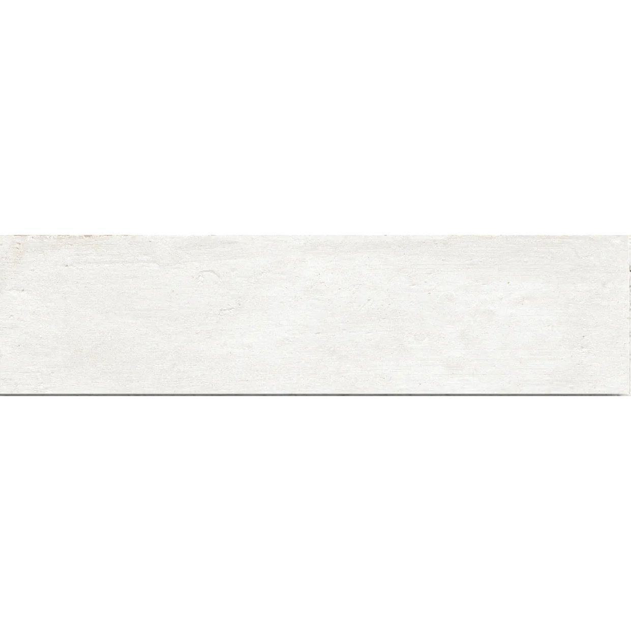 Terra Ice matt porcelain zellige-look wall and floor tile, 6 x 24.6cm, tile face