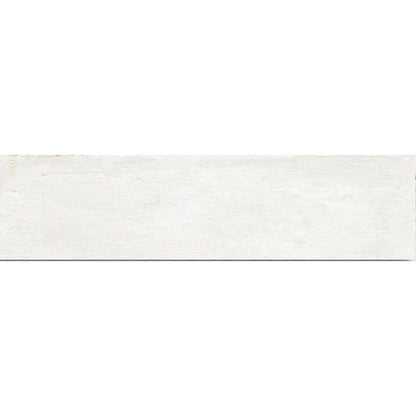 Terra Ice matt porcelain zellige-look wall and floor tile, 6 x 24.6cm, tile face