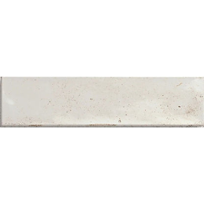 Bali White 7.5 x 30cm glazed ceramic zellige tile face