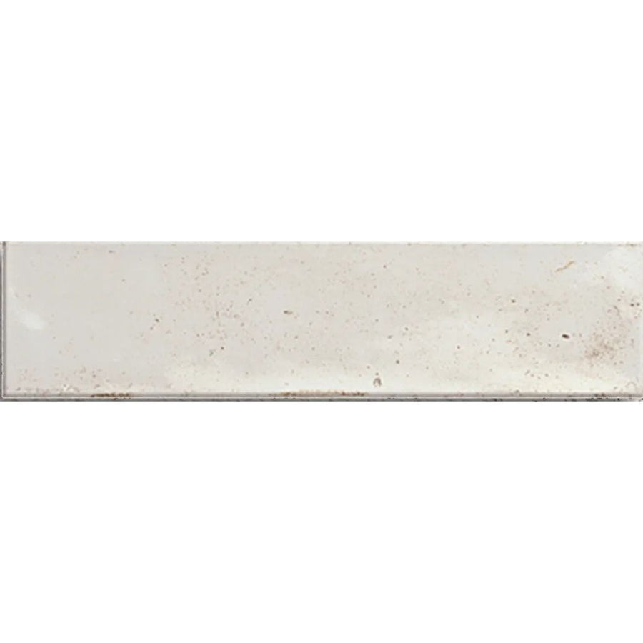 Bali White 7.5 x 30cm glazed ceramic zellige tile face
