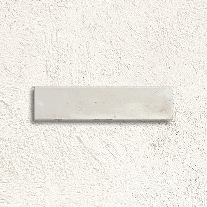 Bali White 7.5 x 30cm glazed ceramic zellige tile face