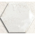 Bali White Hexagon 15 x 17.3cm glazed ceramic hexagon tile face